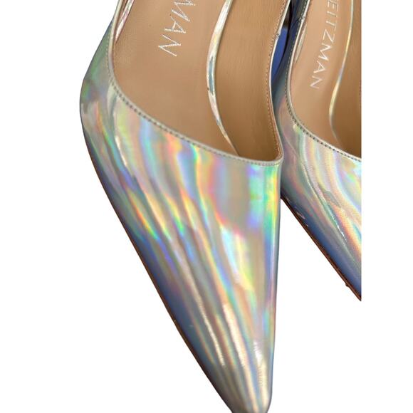 Stuart Weitzman Stuart Scallop Pump SZ 5.5 B Leather Stiletto Heels MSRP $495 - Picture 2 of 8